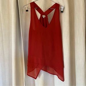 CREMIEUX Flowy Layered Halter Top - Bright Red